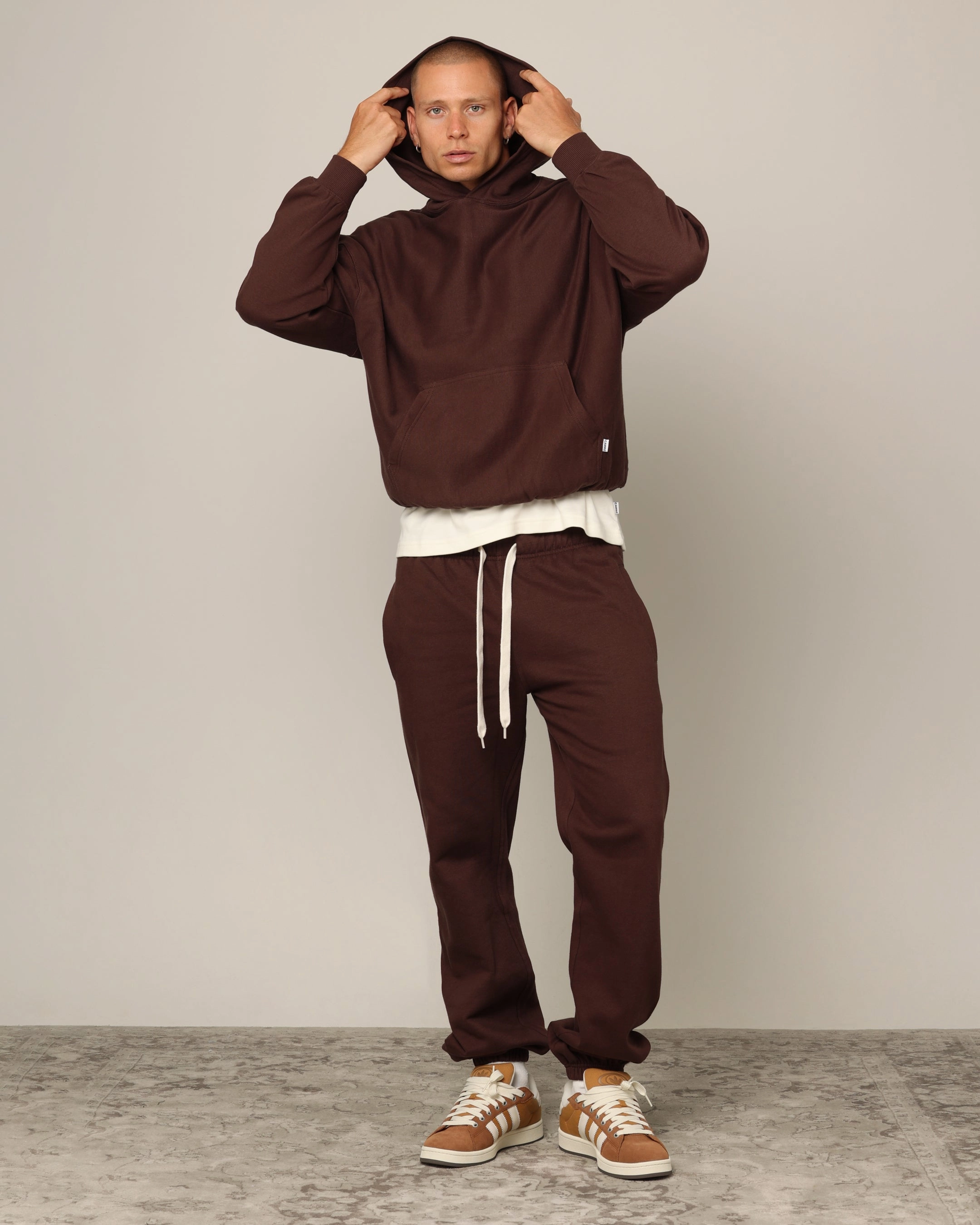 Endure Carr?? Blanc Oversized Hoodie Brown