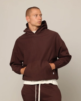 Gloves Tradition Carr?? Blanc Oversized Hoodie Brown