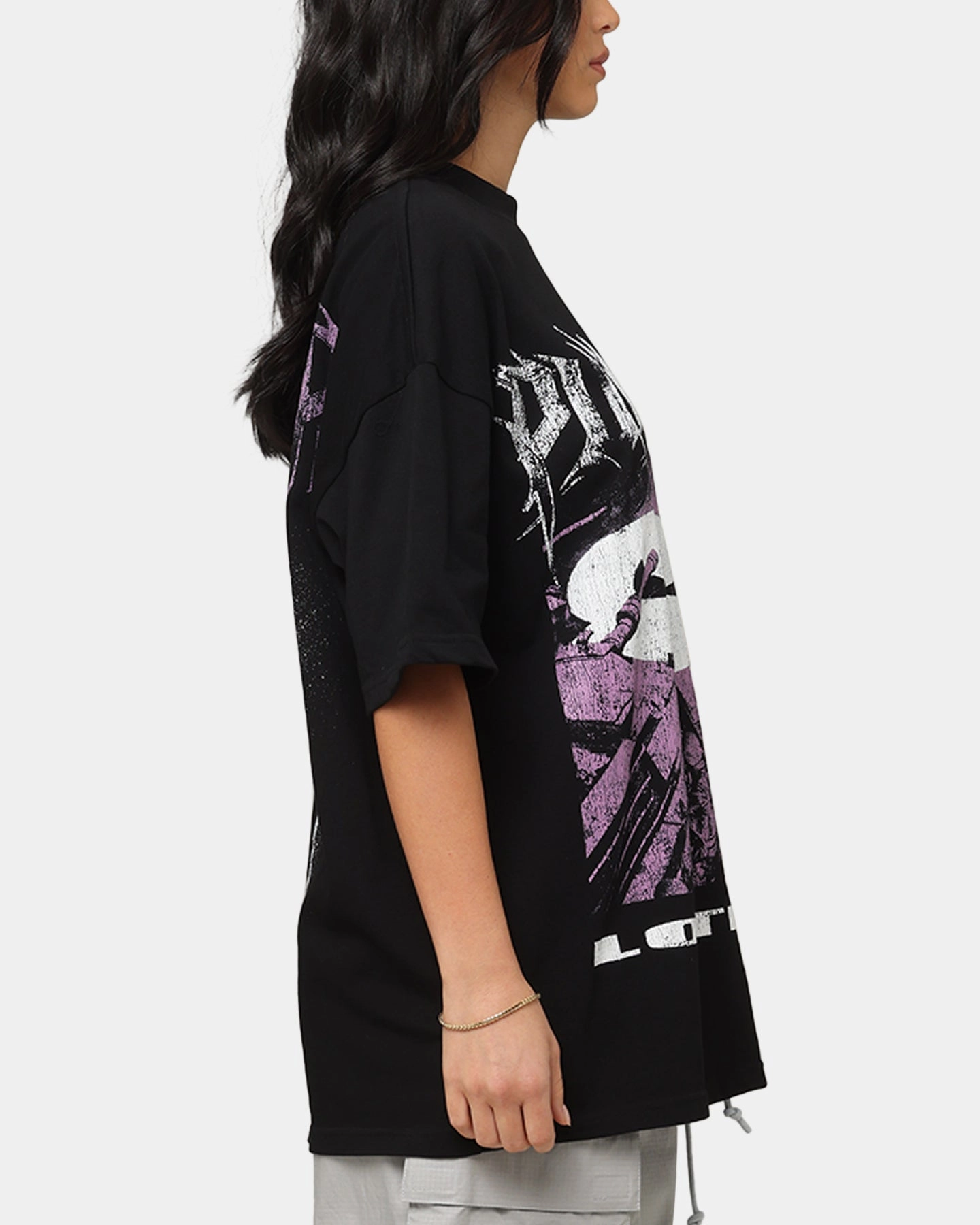 Loiter Marvel The Punisher Mock Neck T-Shirt Black Sporty Vibe