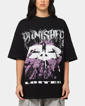 Loiter Marvel The Punisher Mock Neck T-Shirt Black Modern Trend Look