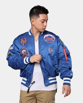 New Era X Alpha Series X MLB New York Mets MA-1 Bomber Jacket Royal Gravity Defying Weight