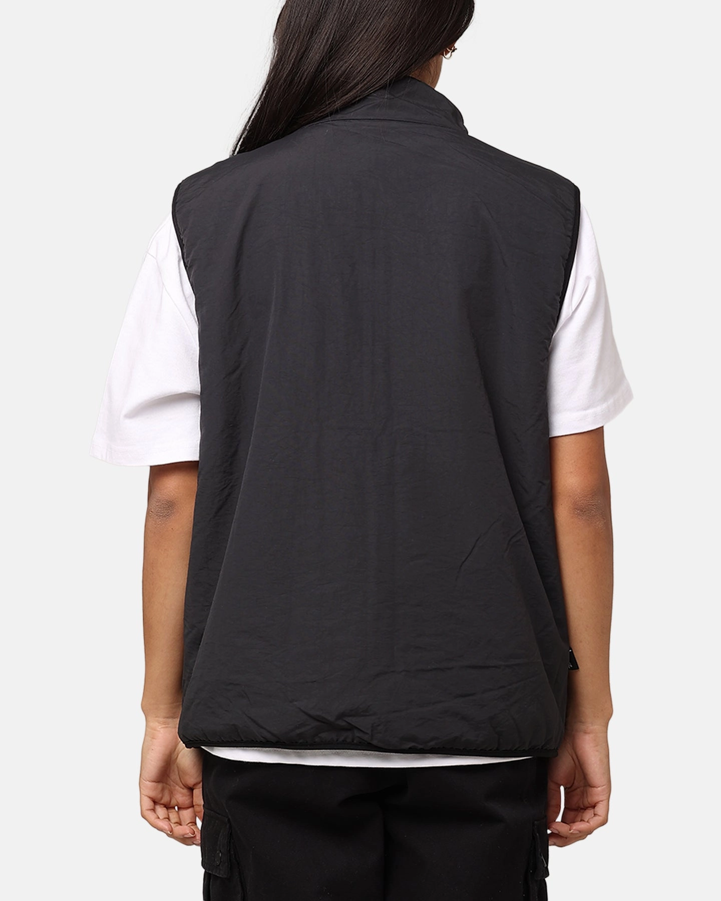 St??ssy 8 Ball Sherpa Reversible Vest Black Consent