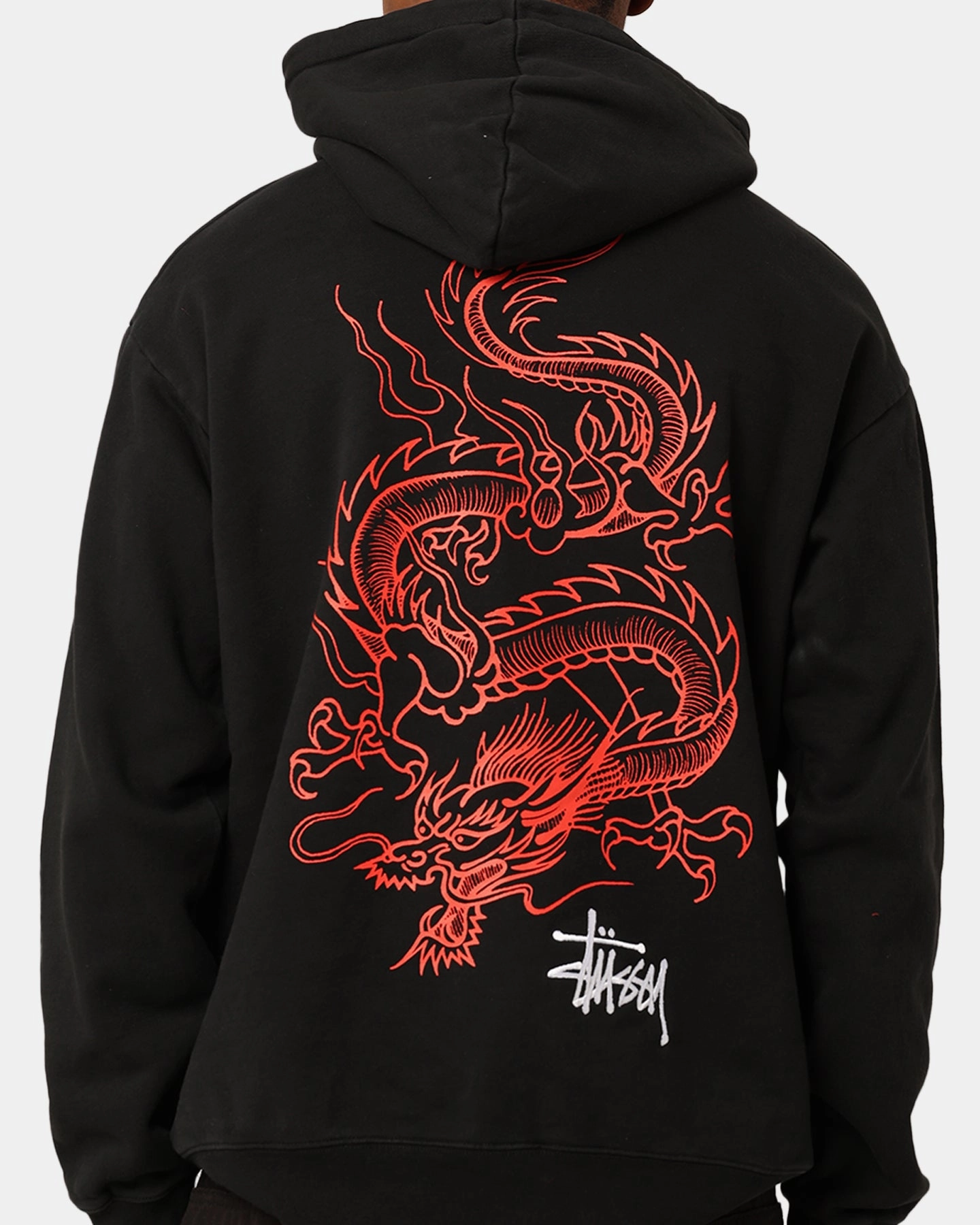 St??ssy Dragon Hoodie Pigment Black Bestseller