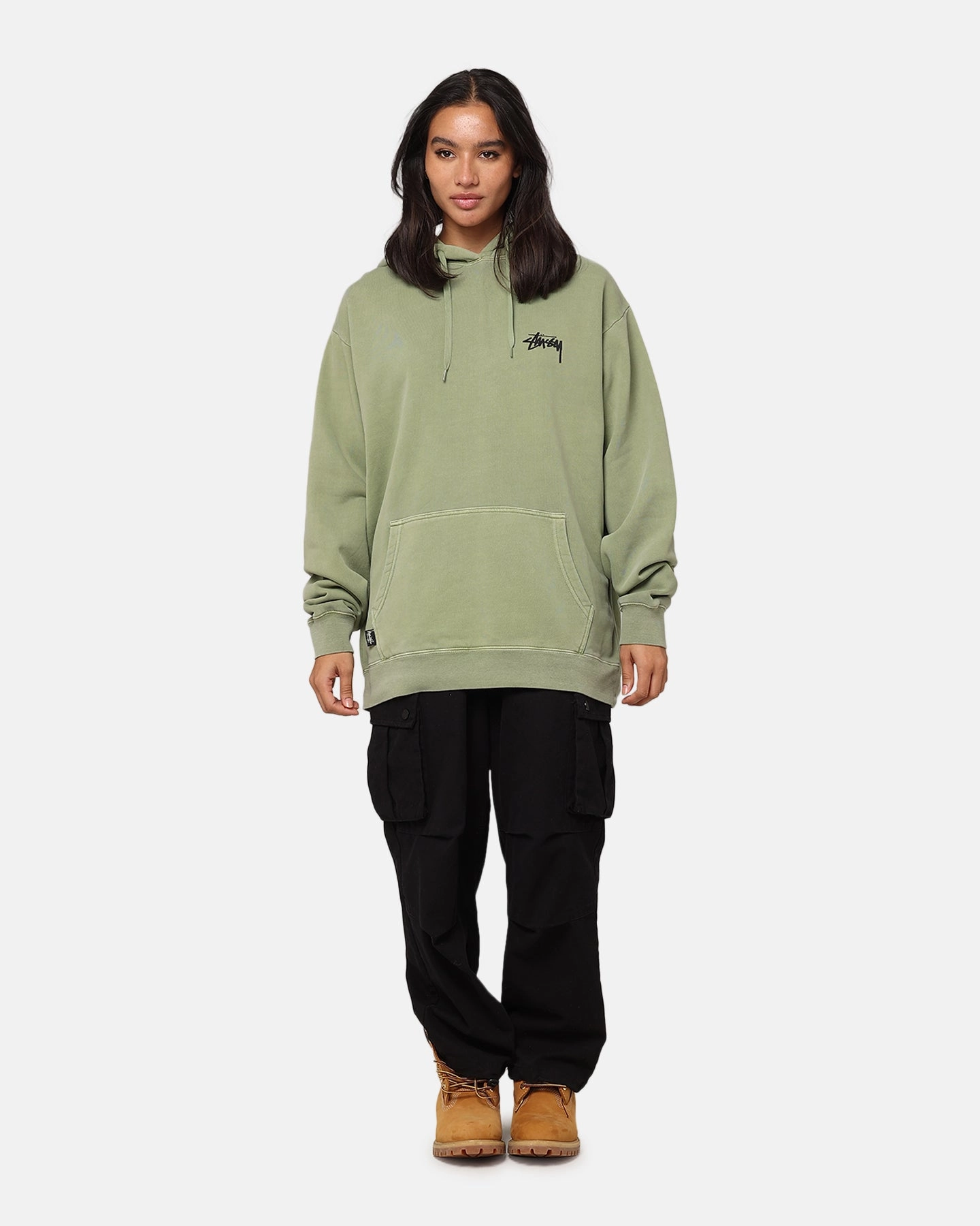 St??ssy Fuzzy Dice Fleece Hoodie Pigment Artichoke Softshell Fabric Technology Service