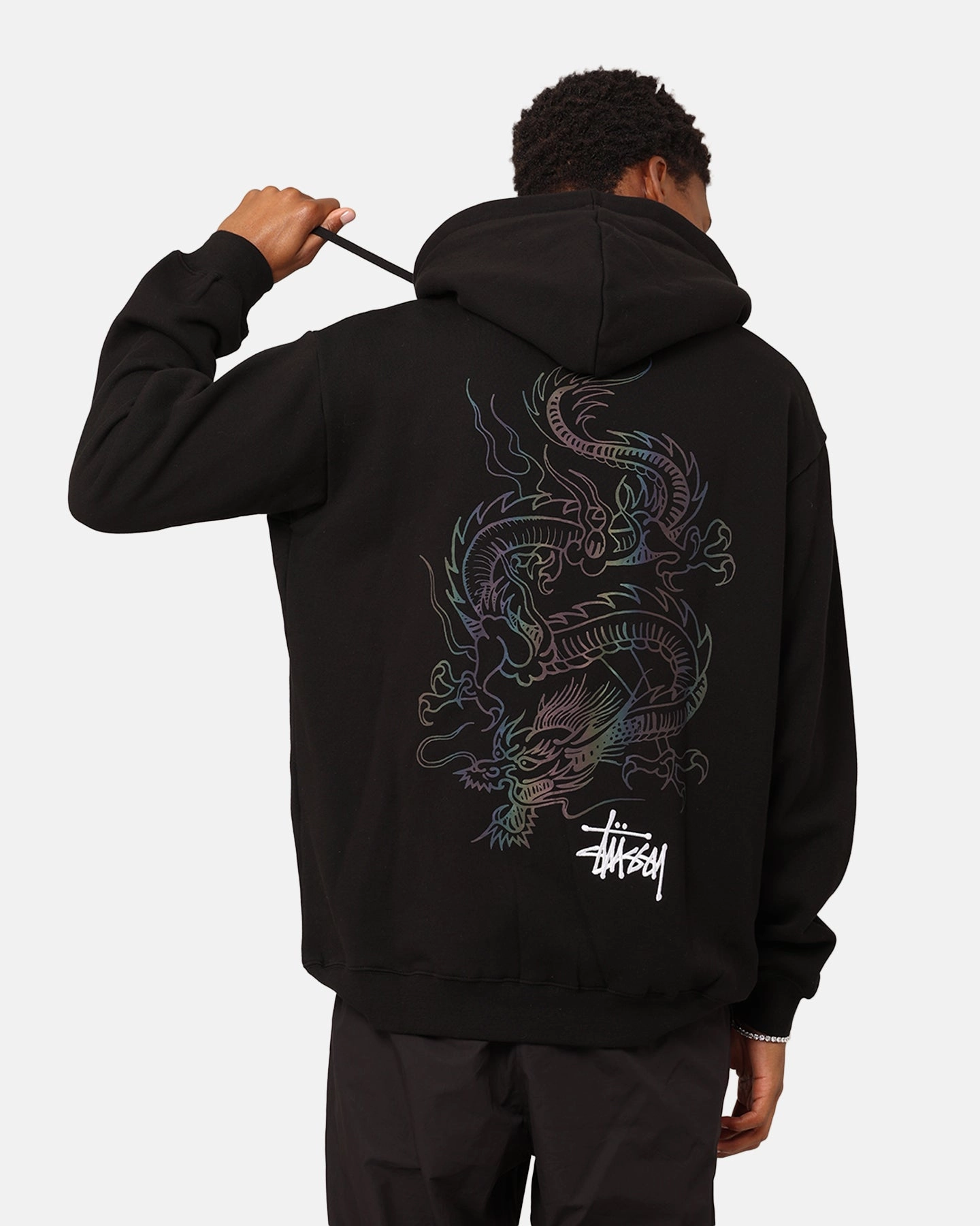 St??ssy UV Dragon Hoodie Pigment Black Mask club