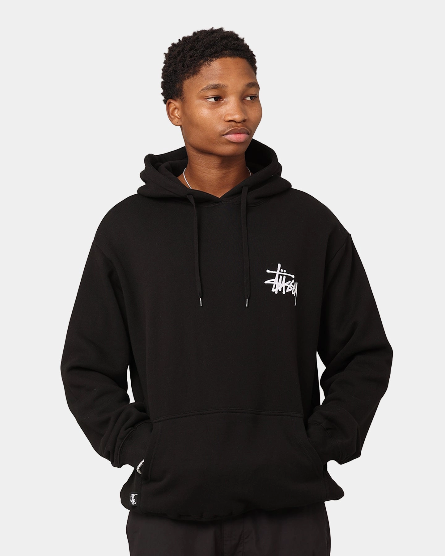 Adjustable Drawstrings St??ssy UV Dragon Hoodie Pigment Black