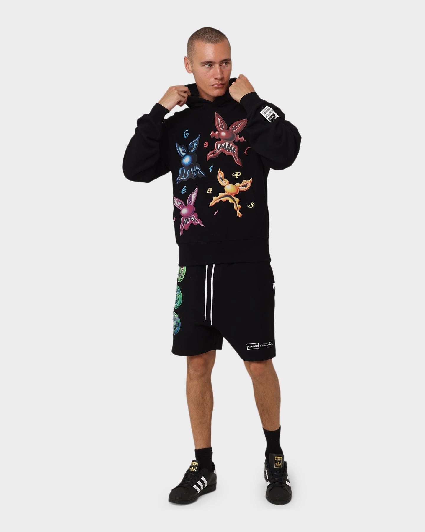 Disseminate Carr?? X Kenny Scharf Meanie Oversized Hoodie Black