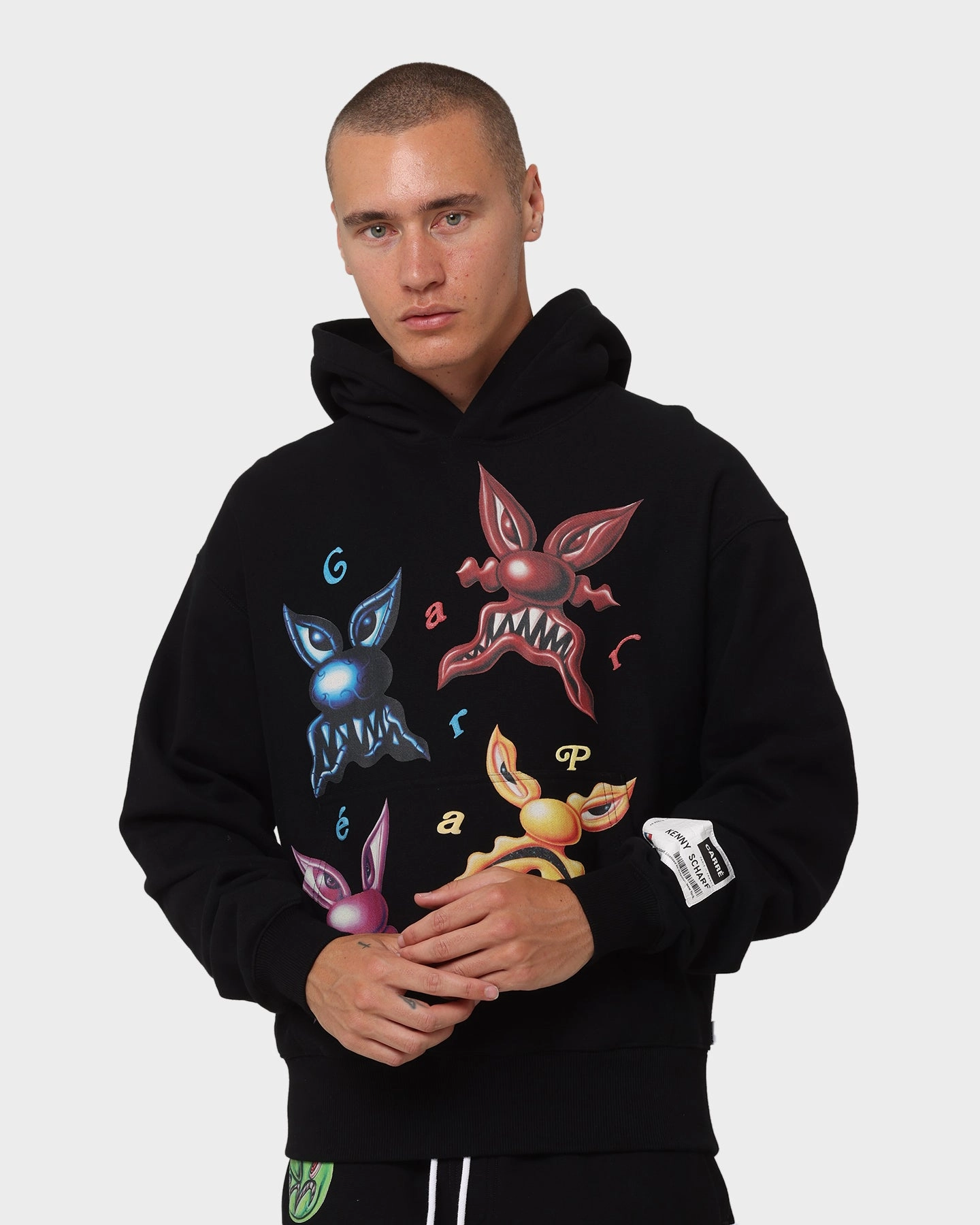 Layered construction Carr?? X Kenny Scharf Meanie Oversized Hoodie Black