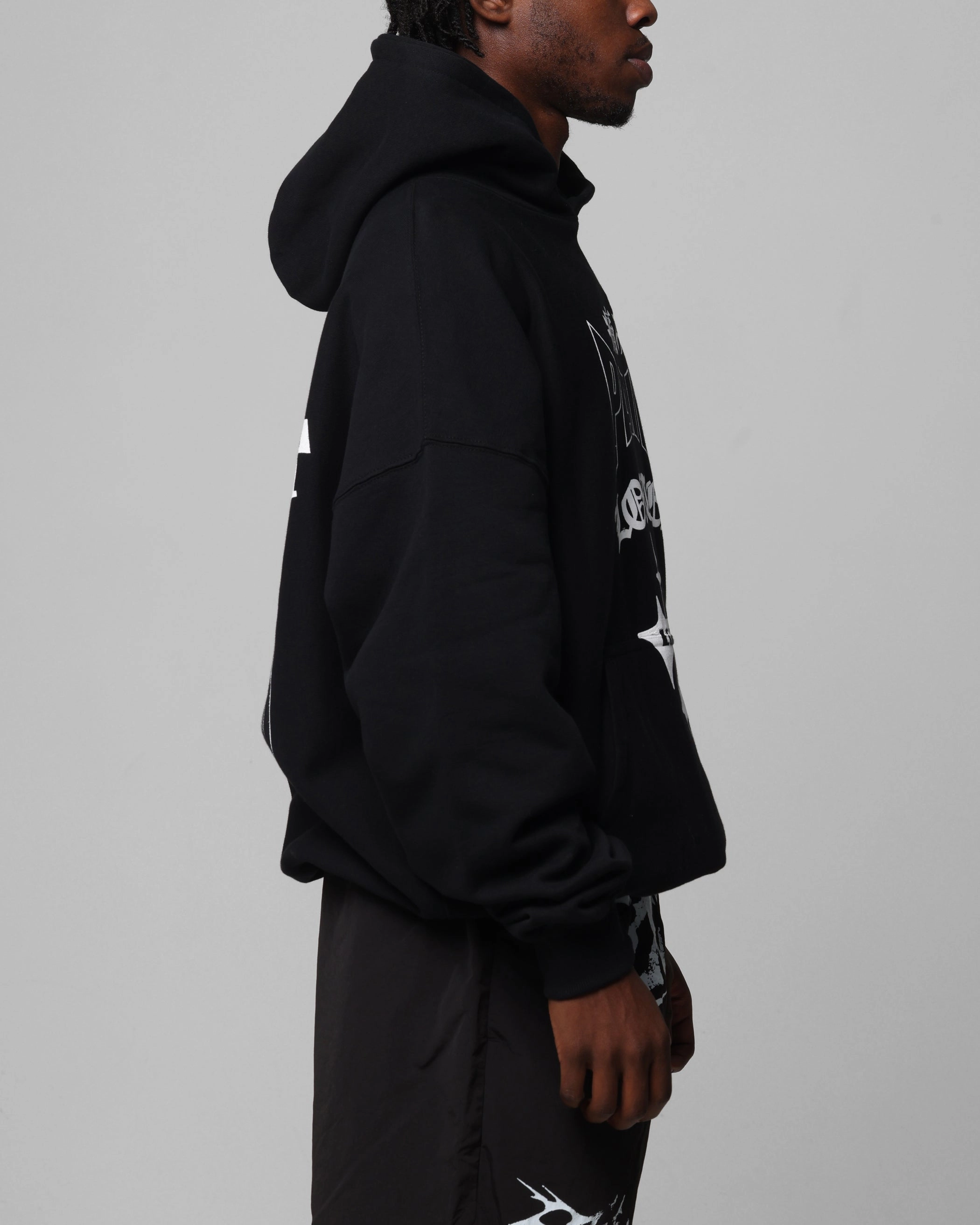 Anti Slip Shoulder Pads Loiter Ultimate Pain Hoodie Black