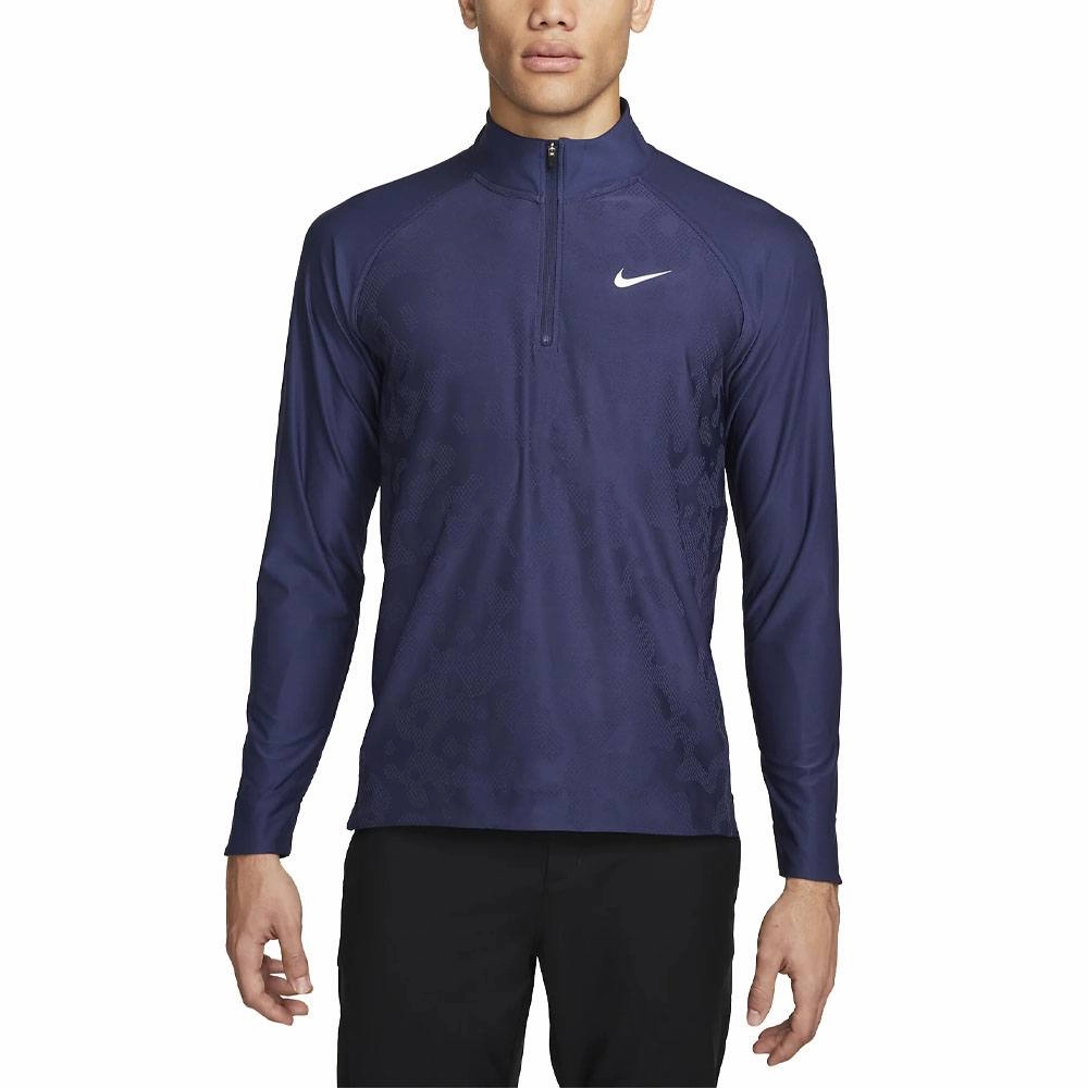 Nike Dri-FIT ADV Tour 1/2 Half Zip Golf Pullover Midnight Navy/White - FW23 Men Down Stuffed Plaid Print
