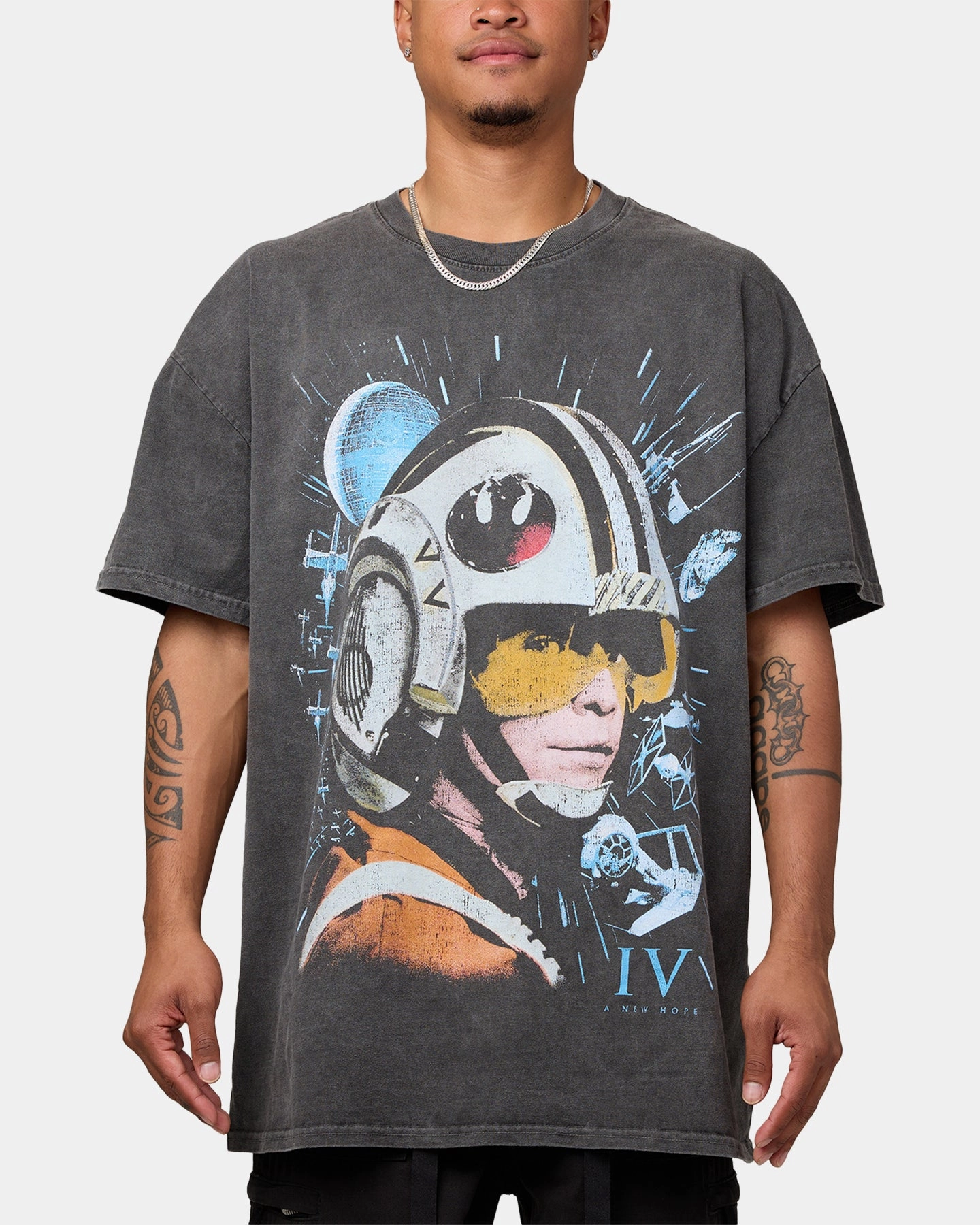Star Wars Episode IV '77 Heavyweight Vintage T-Shirt Black Wash Weekend Smart Trendy Comfort Fit