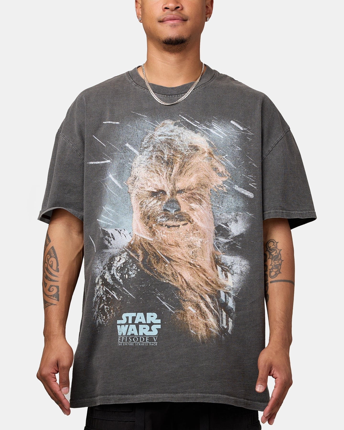 Star Wars Episode V '80 Heavyweight Vintage T-Shirt Black Wash Smooth Jersey Texture
