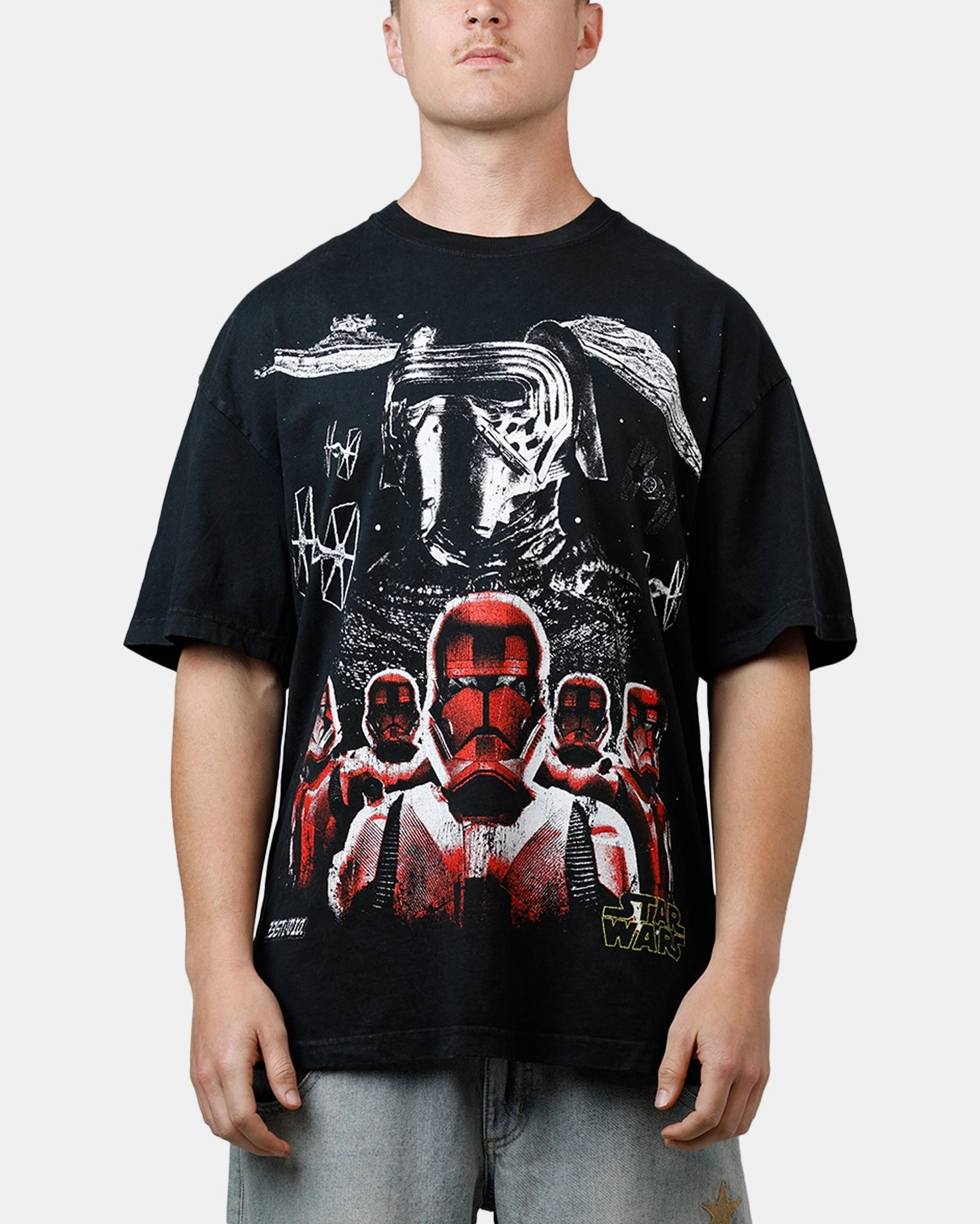 Non Irritating Tags City Look Star Wars Order 66 Vintage T-Shirt Black