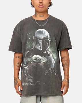 Essential Wardrobe Athletic Comfort Wear Star Wars The Mandalorian Heavyweight T-Shirt Black Wash