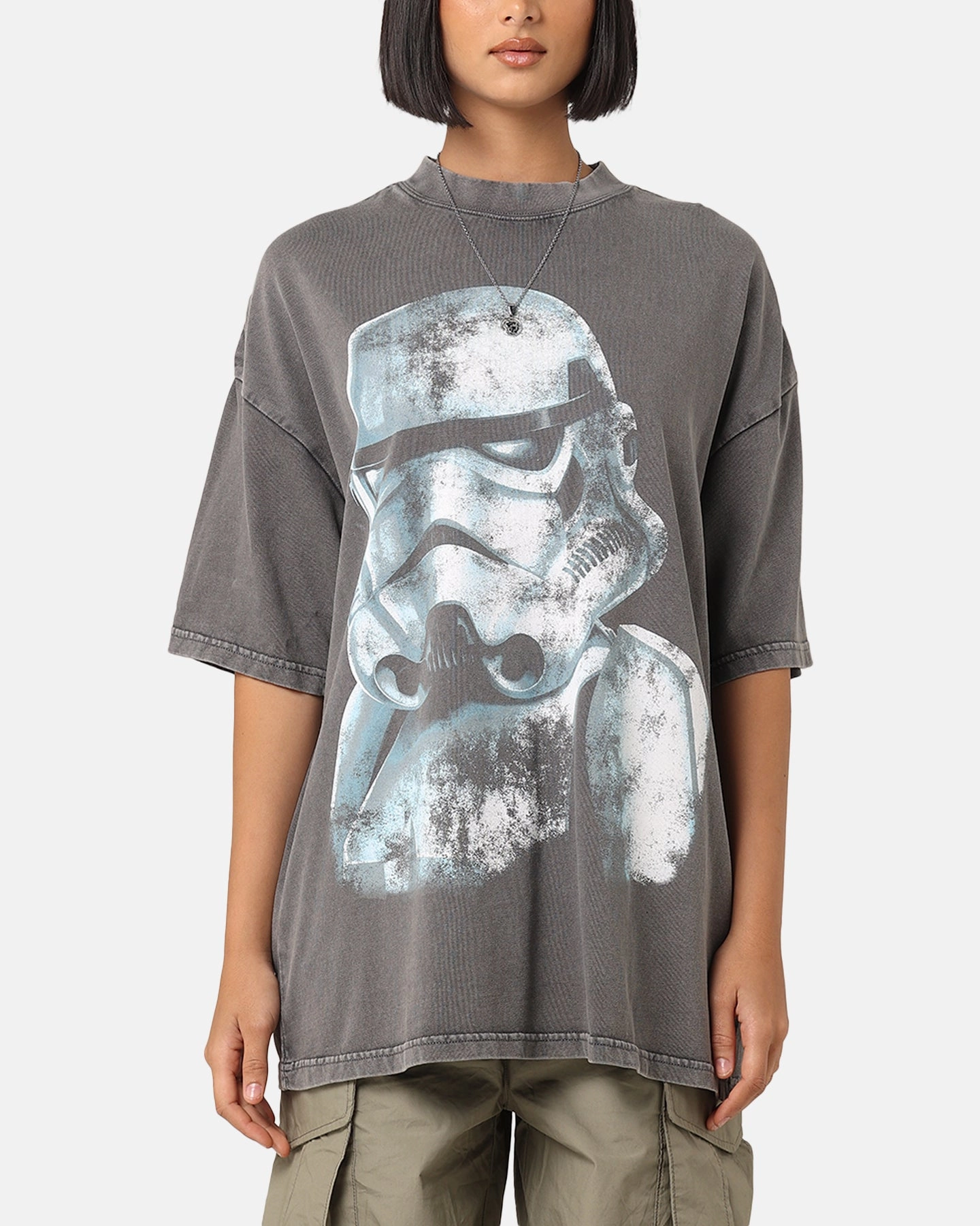 SlimFit Versatile Piece Star Wars Vader & Stormtrooper Vintage Vintage T-Shirt Washed Charcoal