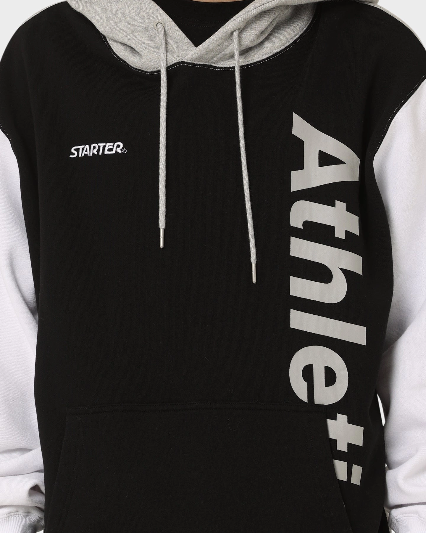 Protective Layering Starter Athletic Panel Hoodie Black/White