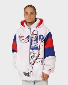 Supply Multi Pocket Starter Big Football Jacket White
