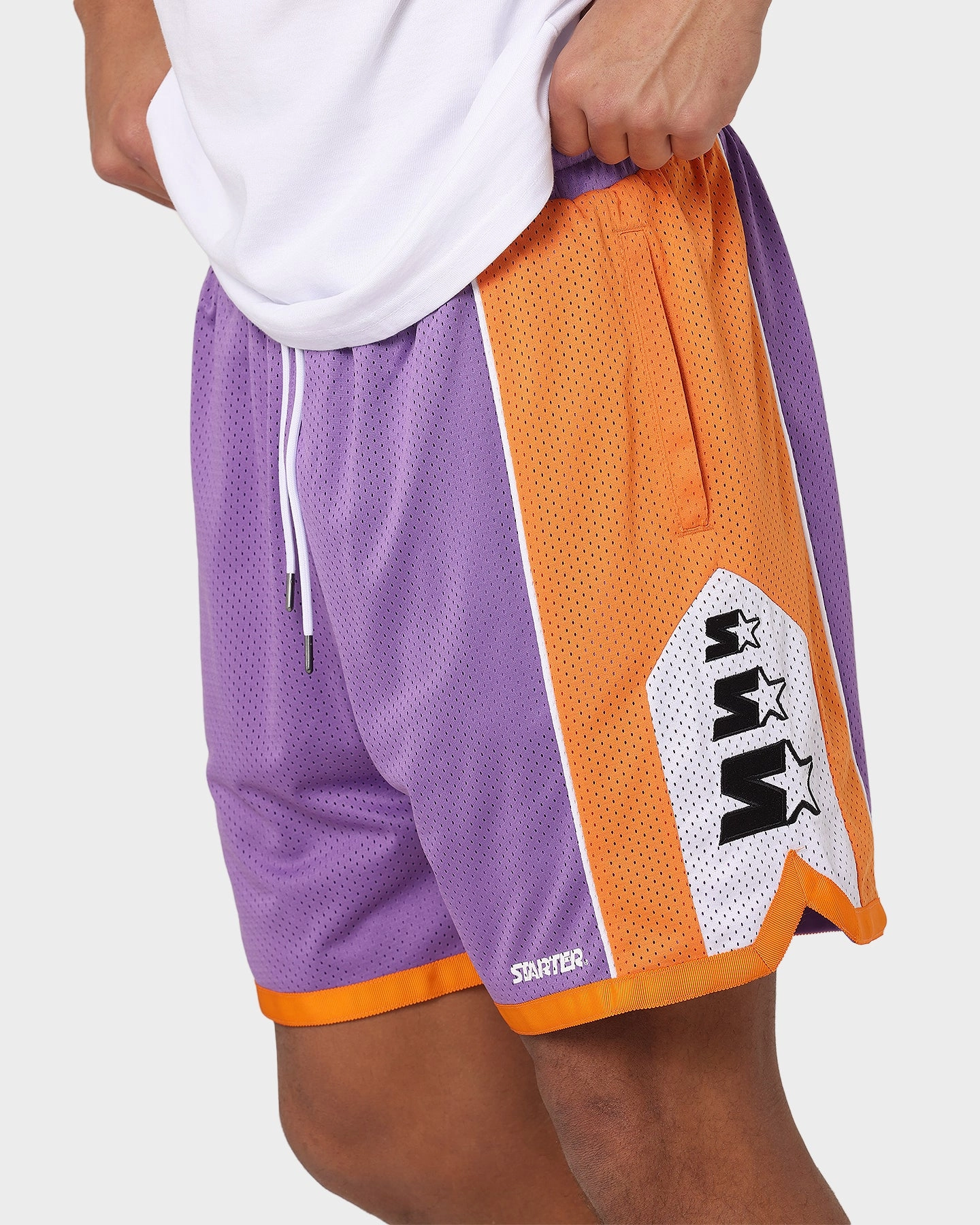 Tailored Cut Starter Downtown Basketball Shorts Purple
