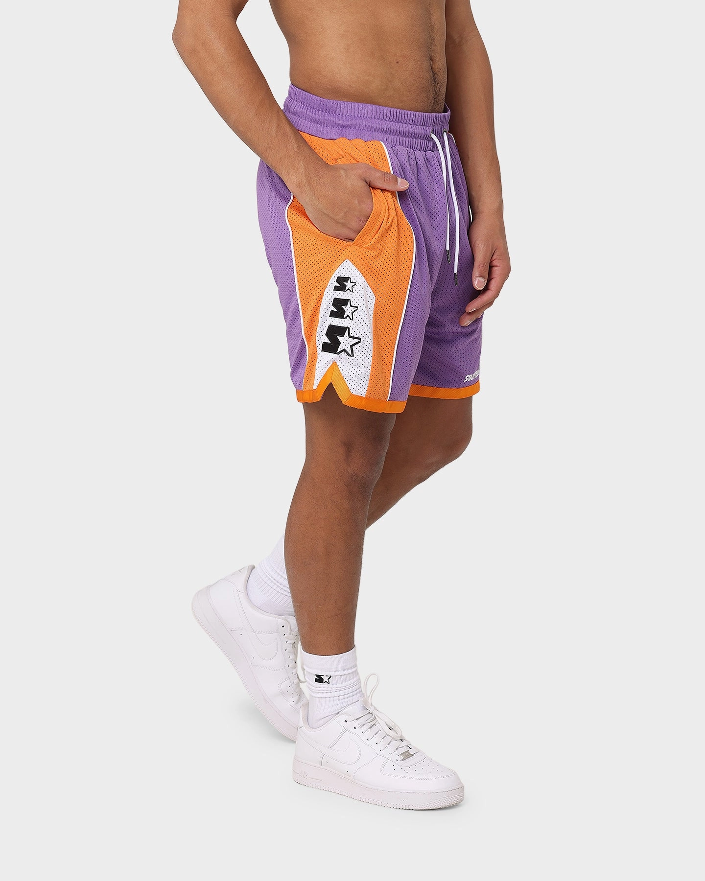 CompactPackable Flats Starter Downtown Basketball Shorts Purple