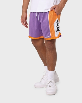 Quick Drying Fabric Starter Downtown Basketball Shorts Purple