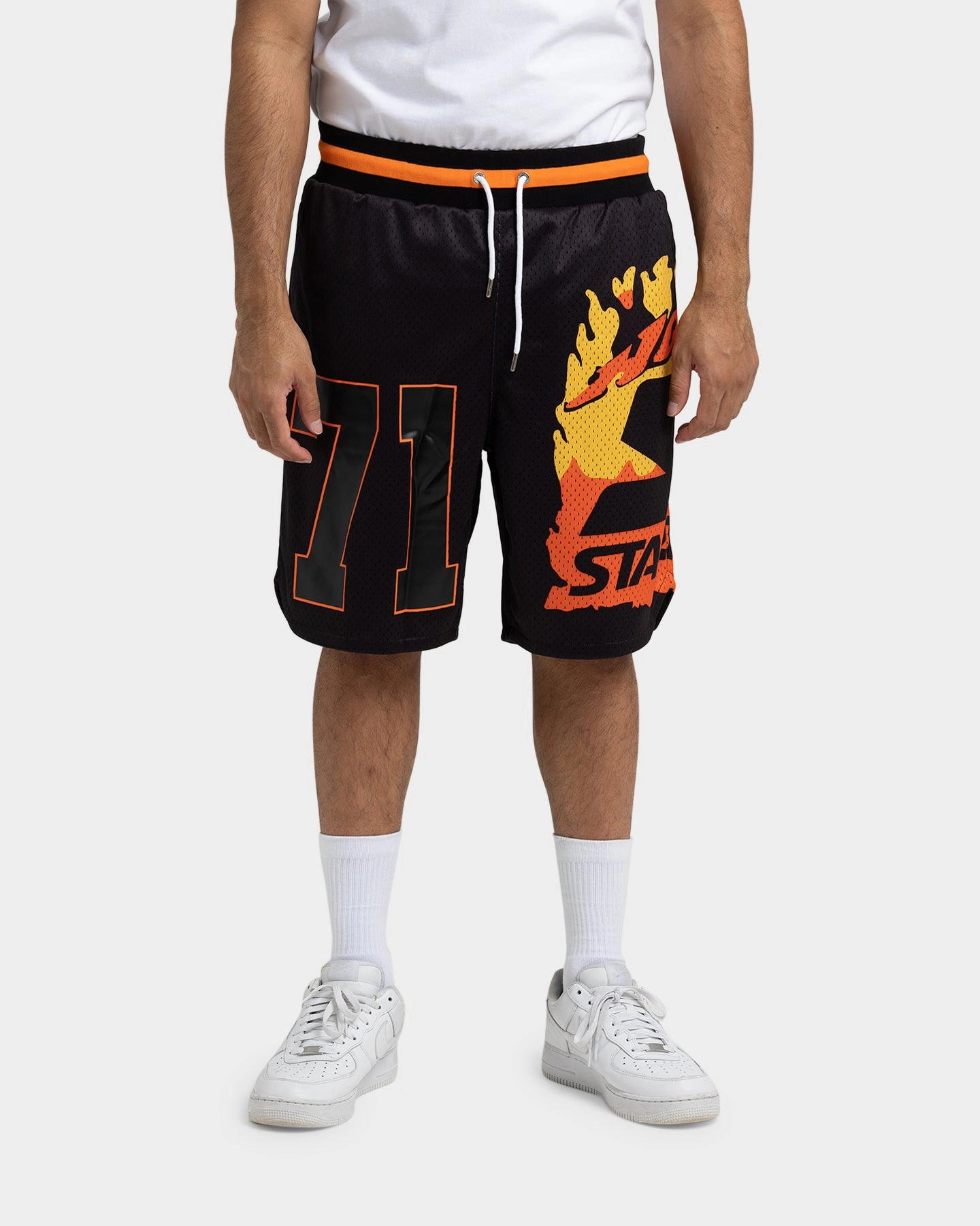 Starter Hot Fire Basketball Shorts Black Sustainable Manufacturing