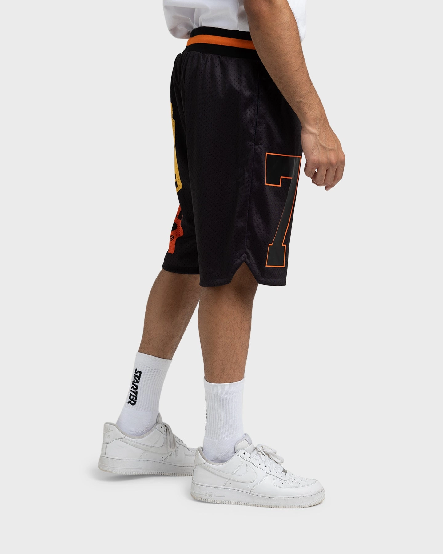 Starter Hot Fire Basketball Shorts Black Tactical Attachment Loops Smooth Flatlock Seams