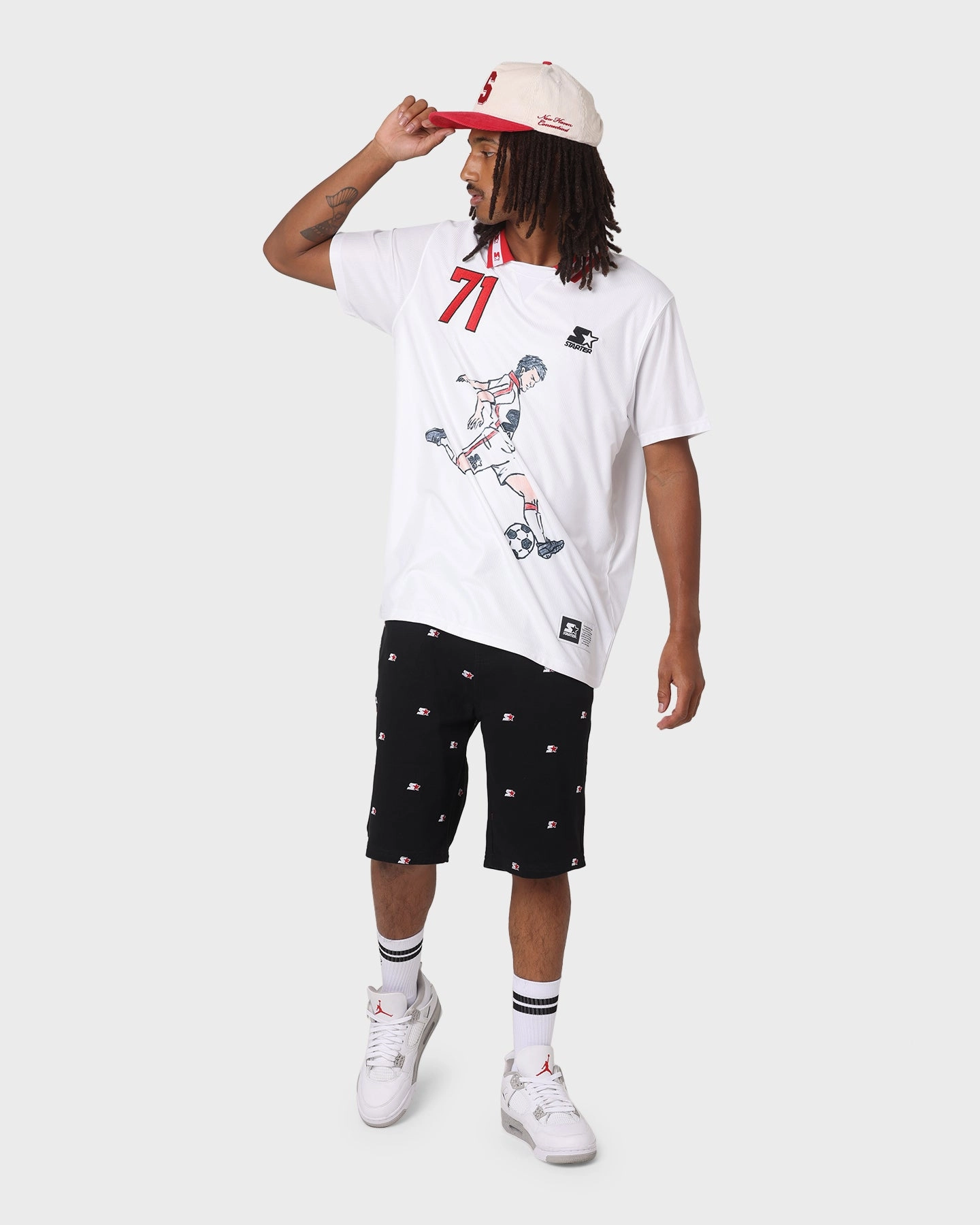 Starter Star Gazer Relaxed Chino Shorts Black Double Layered Panels