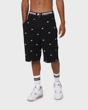 Starter Star Gazer Relaxed Chino Shorts Black present for him Flexible Design