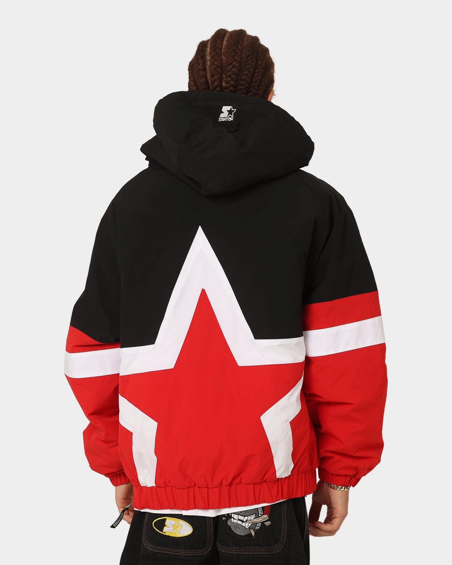 Urban Ease Starter Superstar Anorak Jacket Black/Red