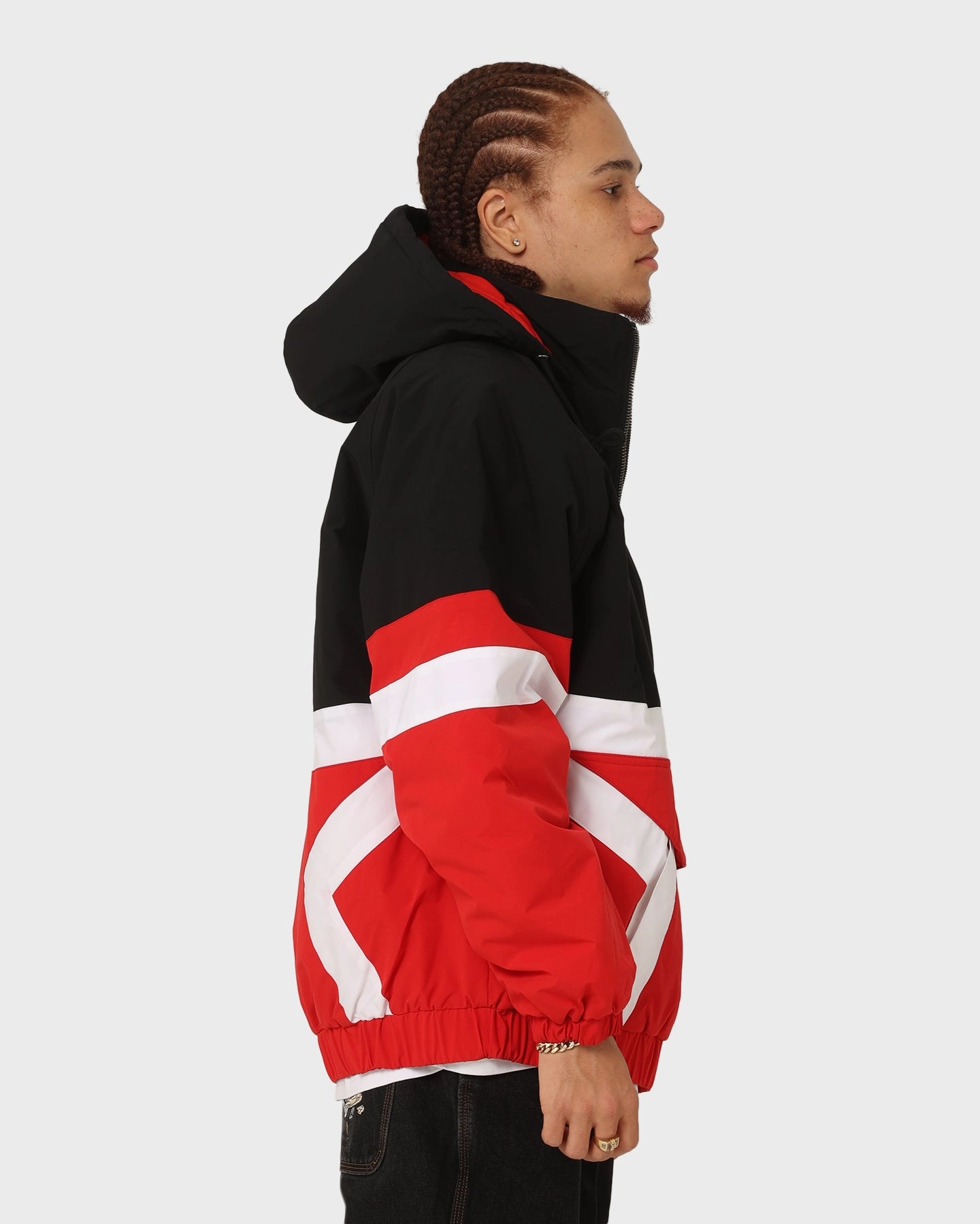 Trendy Outerwear Starter Superstar Anorak Jacket Black/Red