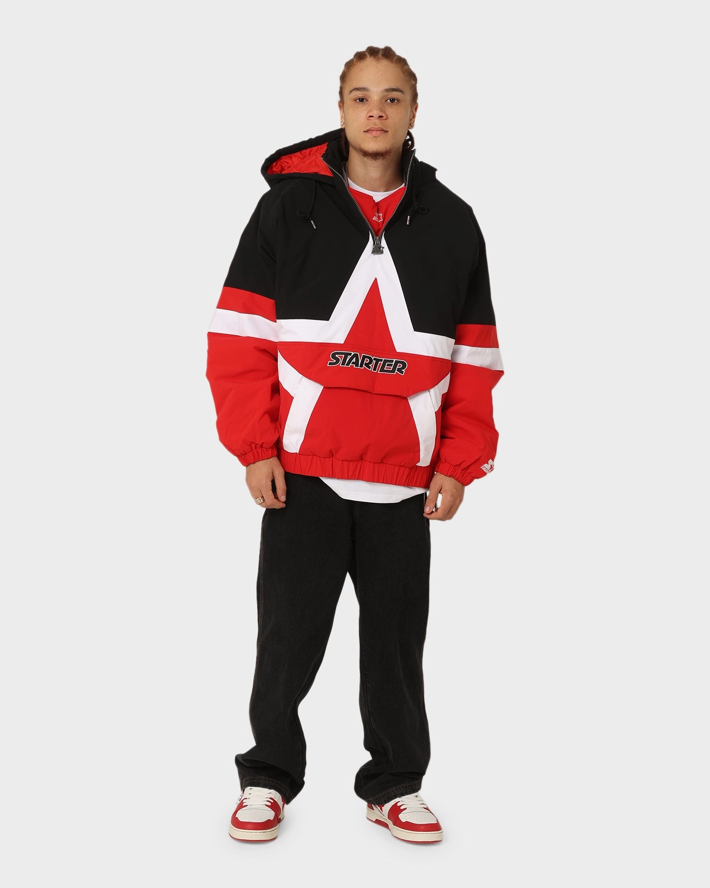 Starter Superstar Anorak Jacket Black/Red Martial-arts