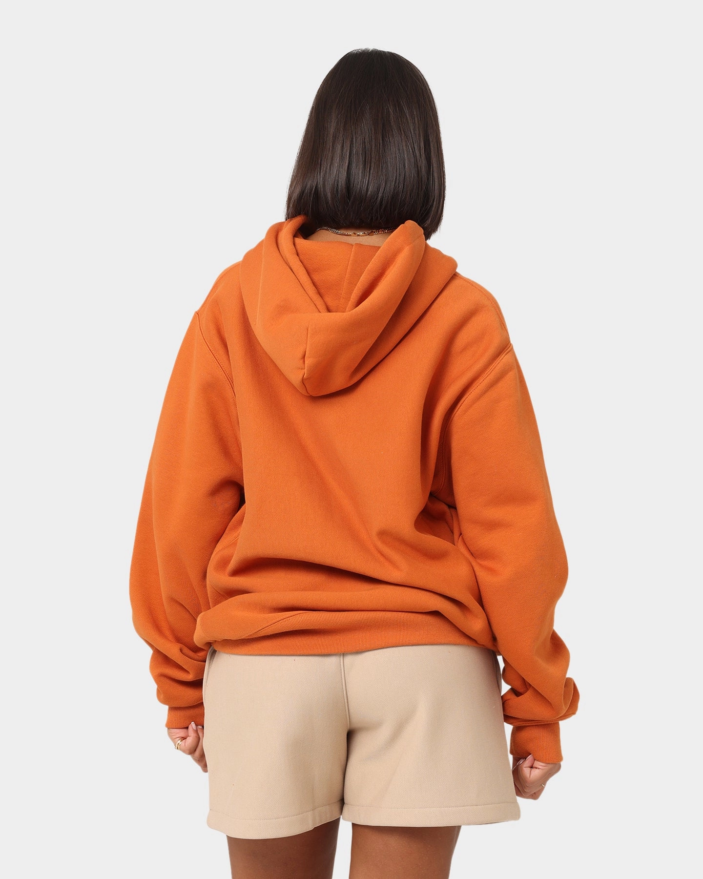 Stroll UltraThinLayer Champion Reverse Weave Cursive Logo Hoodie Cinnamon Haze