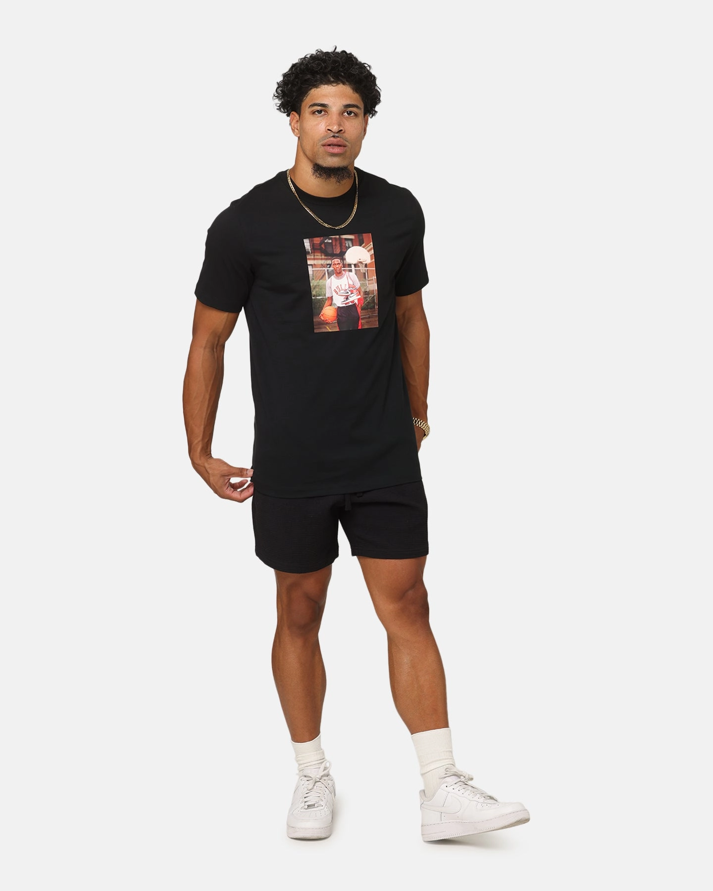 Jordan Brand Photo Crewneck T-Shirt Black/Black safe for skin