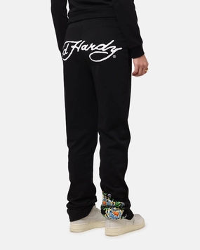 Stretchy Material Functional Fashion Ed Hardy Women's Flora Trackpants Black