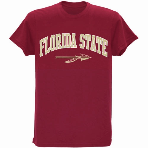 Comfort Apparel Ragz Adult/Unisex Florida State Spear Value Priced Short Sleeve T-shirt - Garnet