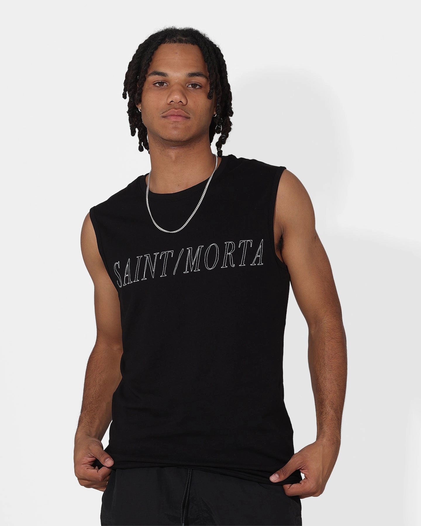 Effortless Style Saint Morta Origins Muscle T-Shirt Black/White