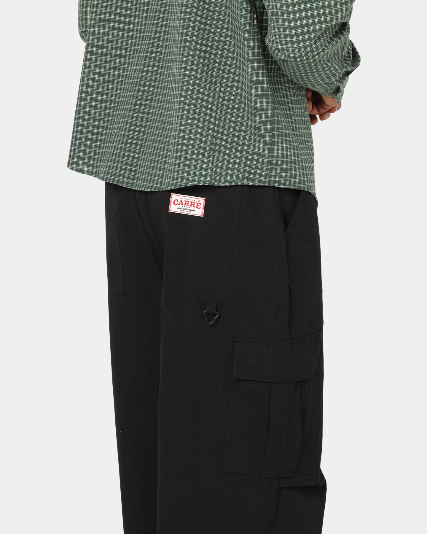 Everyday Essential clean design Carre Baggy Cargo Pants Black