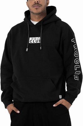 Soft Dry Athletic Performance Fit Stay Fresh Pro Club Men's Embroidered Logo Heavyweight Pullover Hoodie