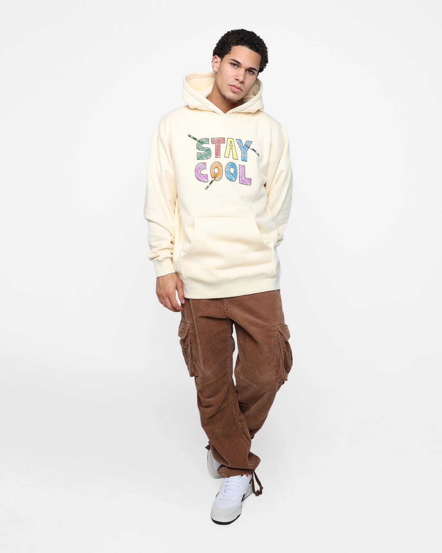 STAYCOOLNYC Crayon Hoodie Cream Help
