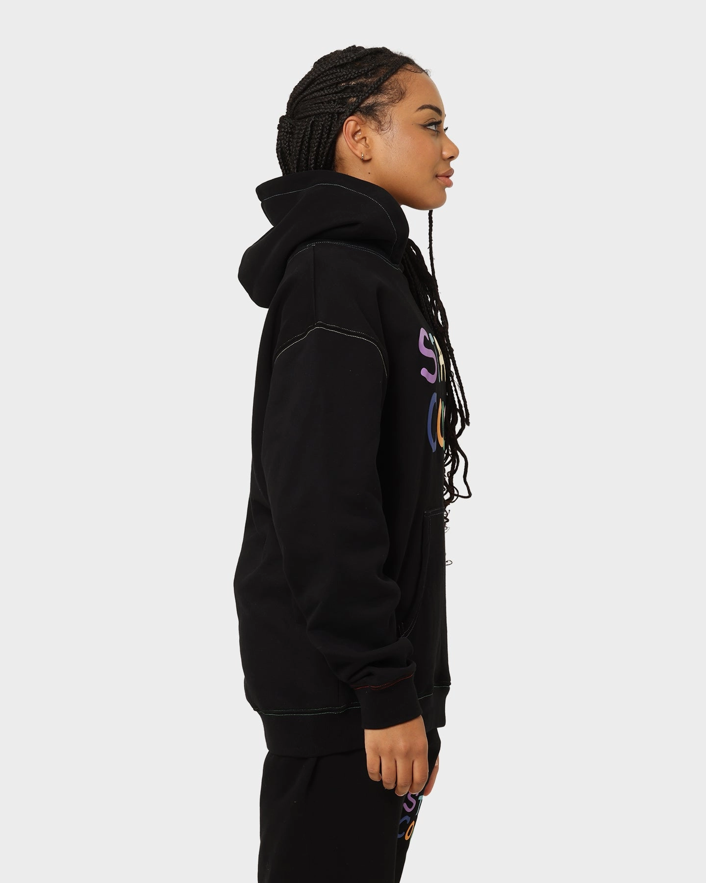 STAYCOOLNYC Puff Paint Hoodie Black age - appropriate New Year's Eve attire