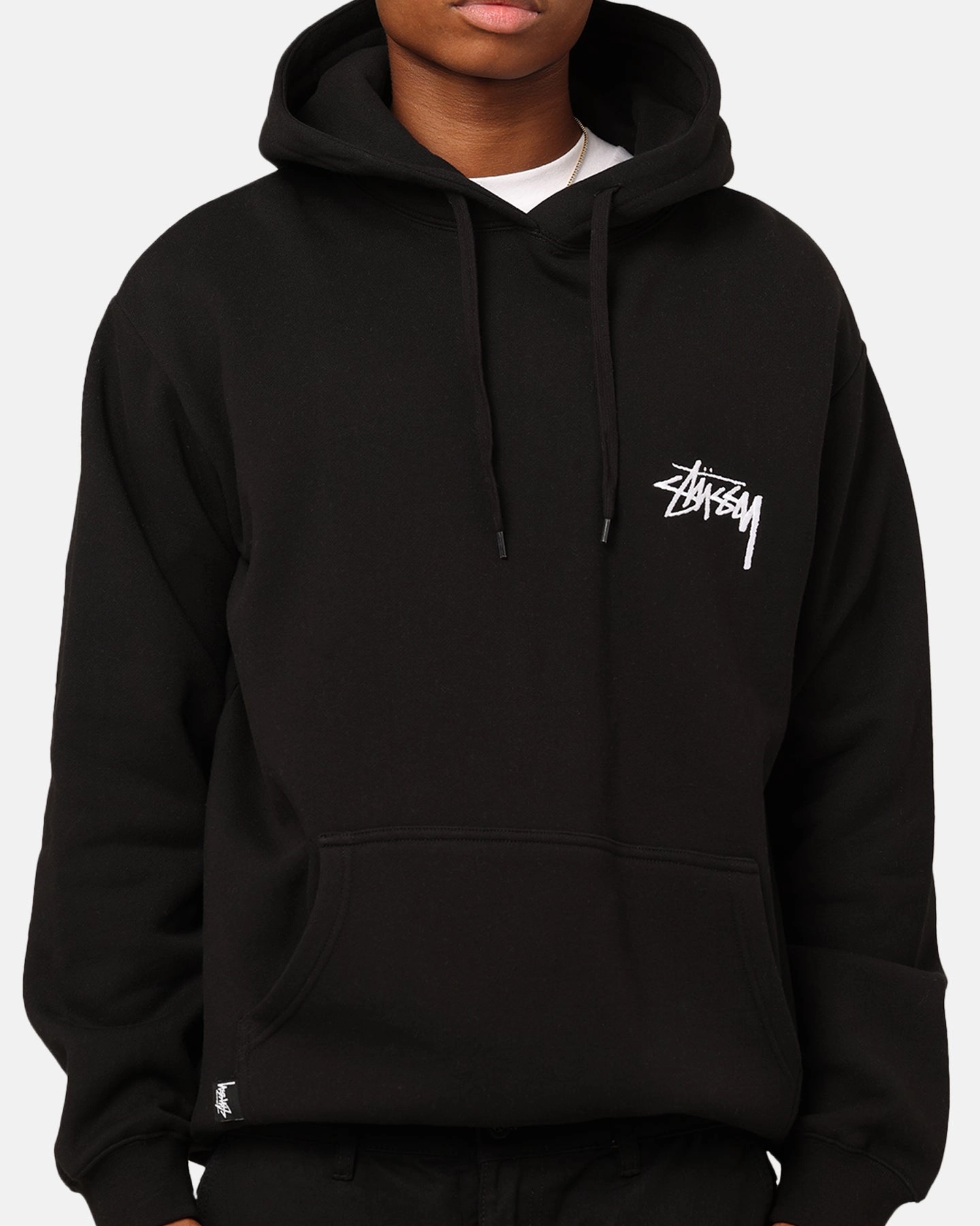 St??ssy 8 Ball Chenille Hoodie Black Art Exhibition