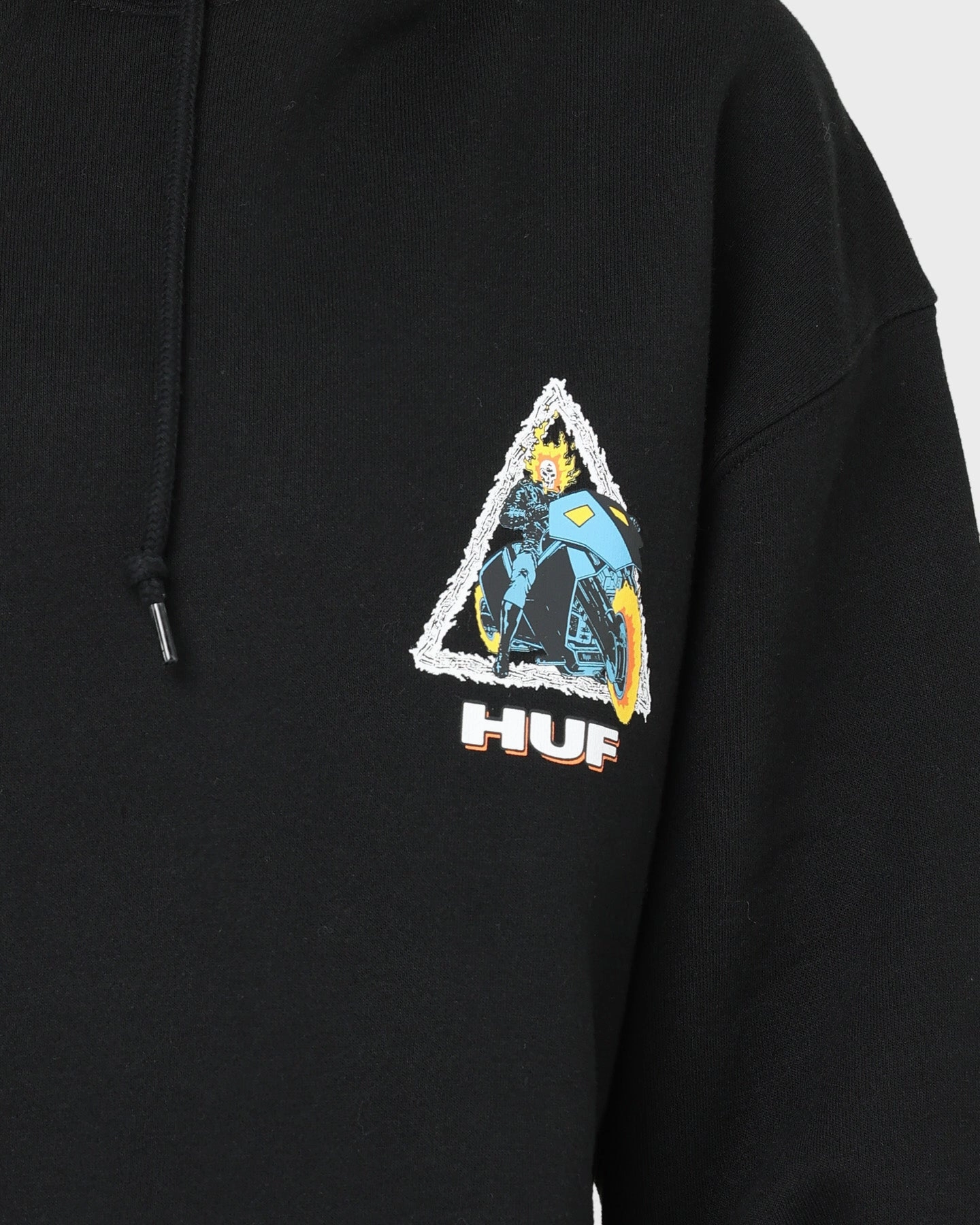 HUF X Marvel Ghost Rider TT Hoodie Black Safari New Year's