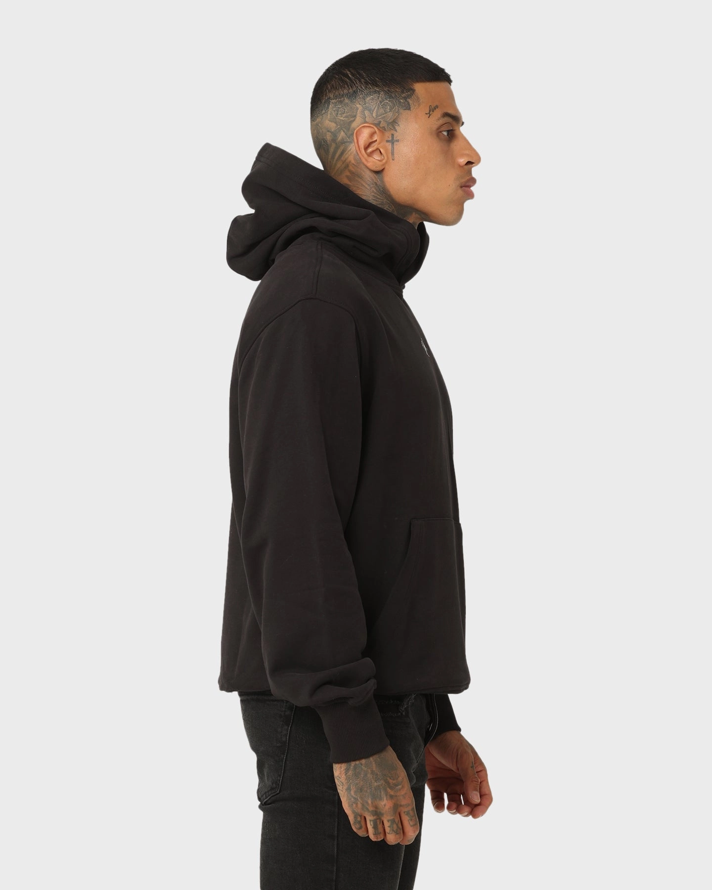 Calvin Klein Micro Monologo Hoodie Ck Black suitable for self use High Collar Design