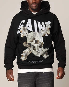Cozy Fit Saint Morta Dead Coffin Club Hoodie Black