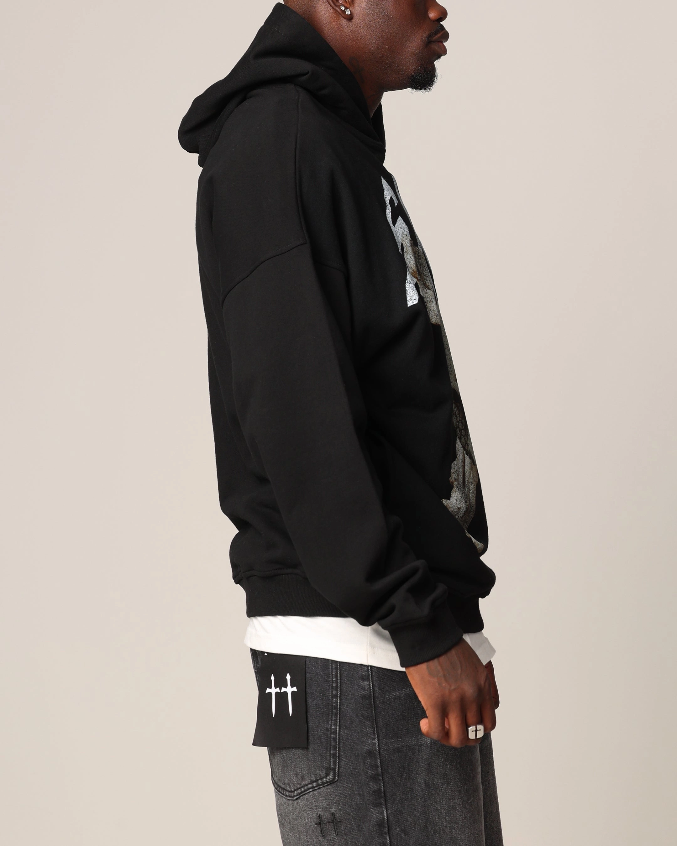 Saint Morta Dead Coffin Club Hoodie Black suitable for advertising campaigns Resist