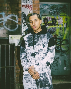 Pin Saint Morta Acid Hoodie White/Grey/Black