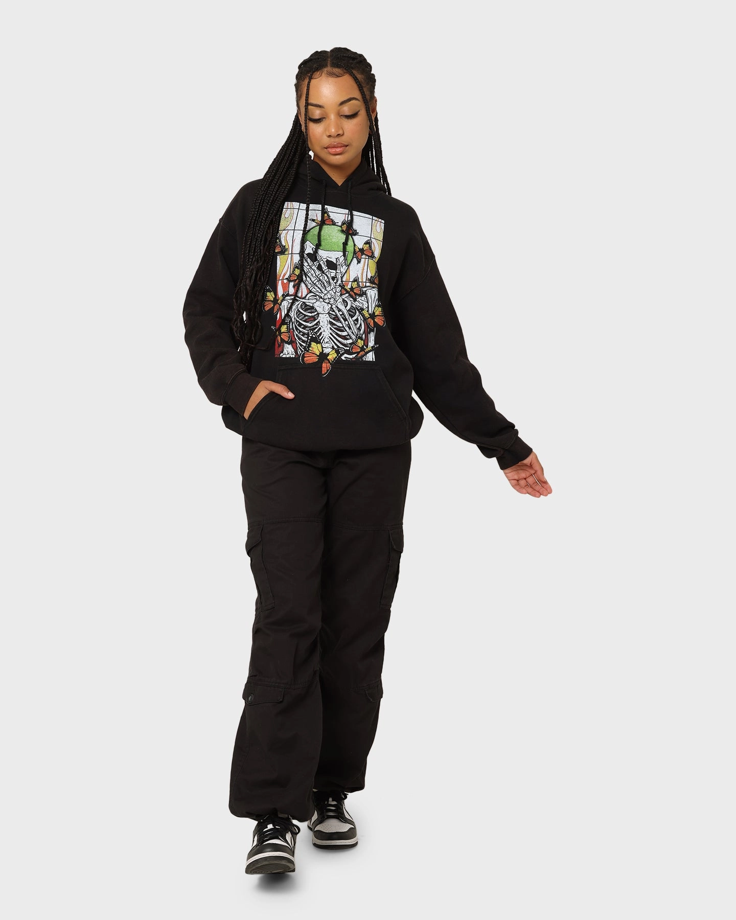 Goat Crew Green Skeleton Hoodie Black Wash release Odor Control Treatment