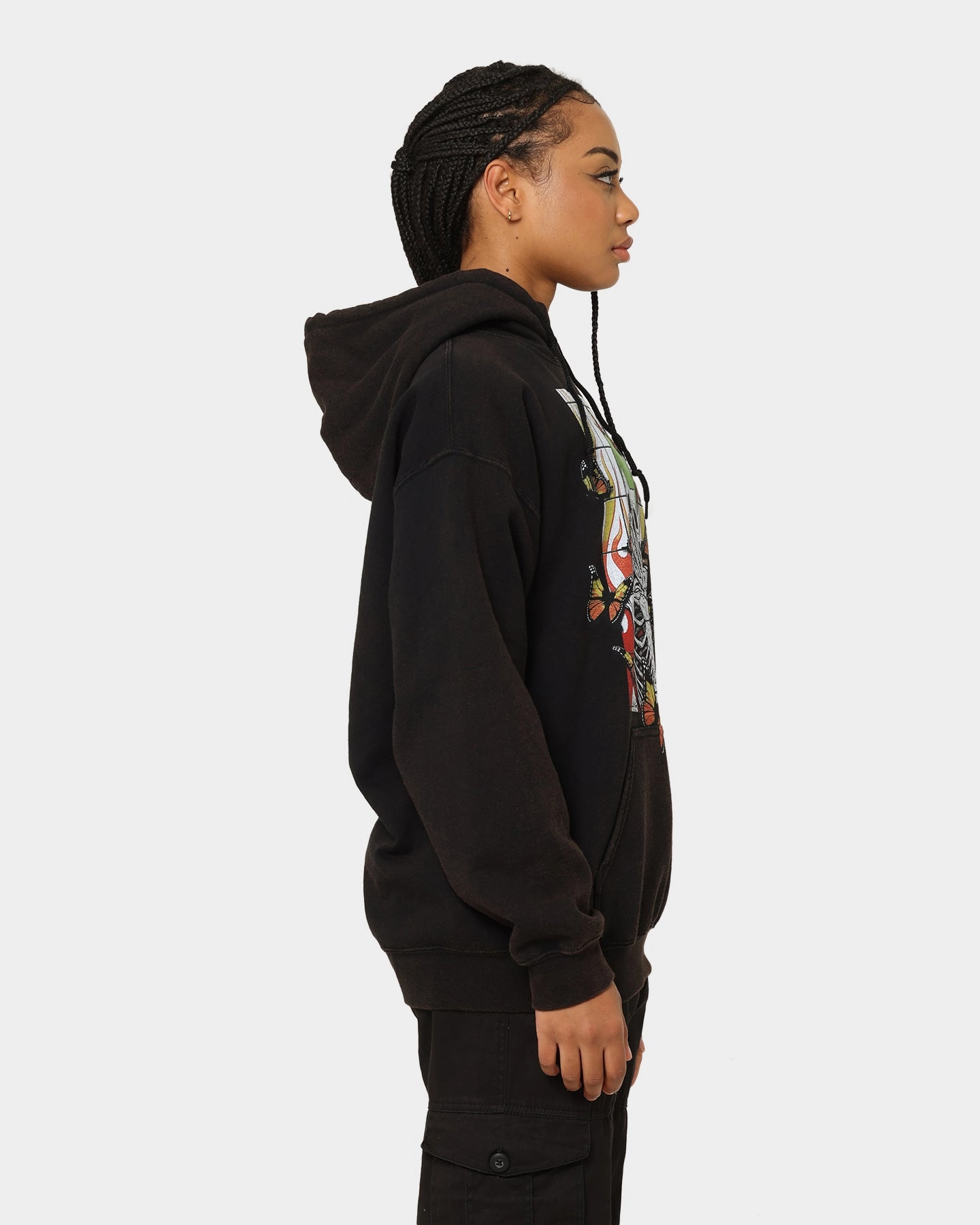 Goat Crew Green Skeleton Hoodie Black Wash Urban Fit