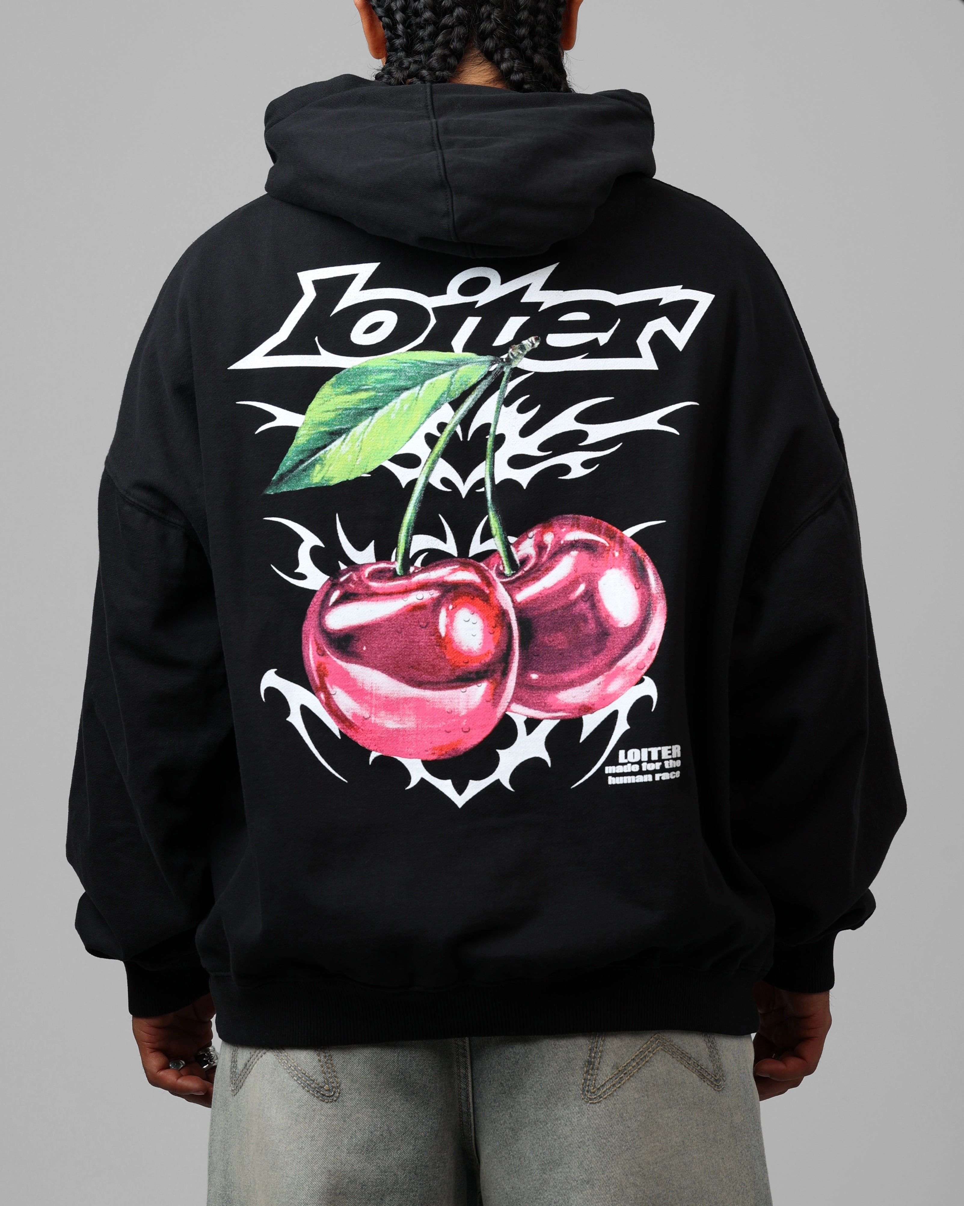 Loiter Cherry Pick Hoodie Black Windproof Construction