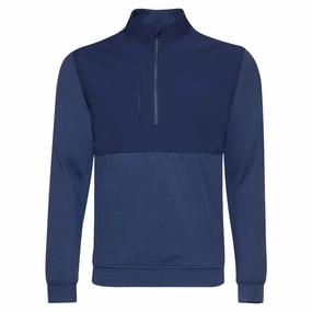All Day Comfort Straight Down Harding Hybrid Quarter Zip Golf Pullover New Indigo - FW24 Men